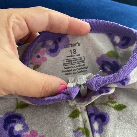 Toddler footsie - 18 months used 1 time - flannel - Picture 3 of 3